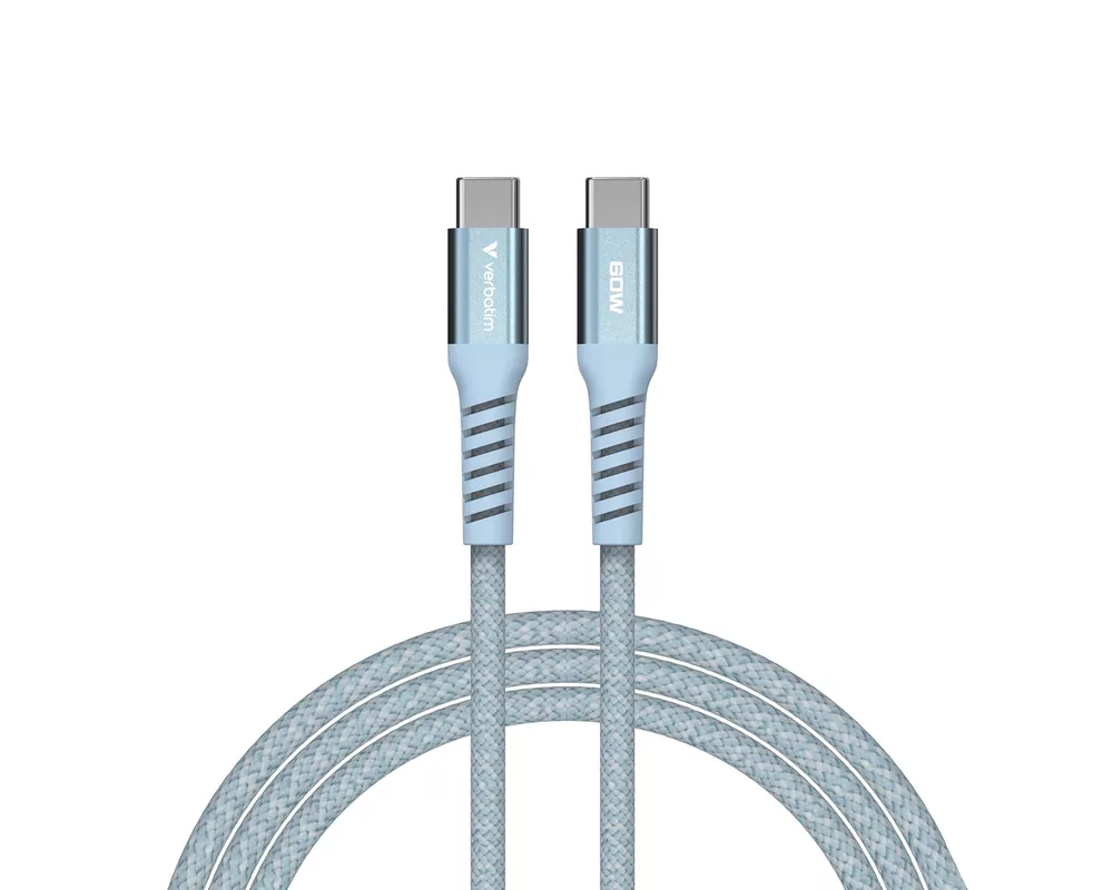 Кабел Verbatim Sync & Charge USB-C to USB-C 60W Magnetic 120 cm - Blue 2