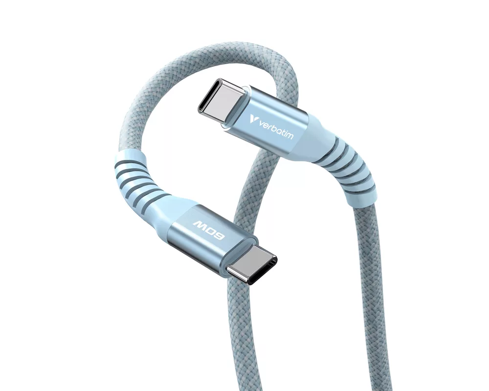 Кабел Verbatim Sync & Charge USB-C to USB-C 60W Magnetic 120 cm - Blue 4