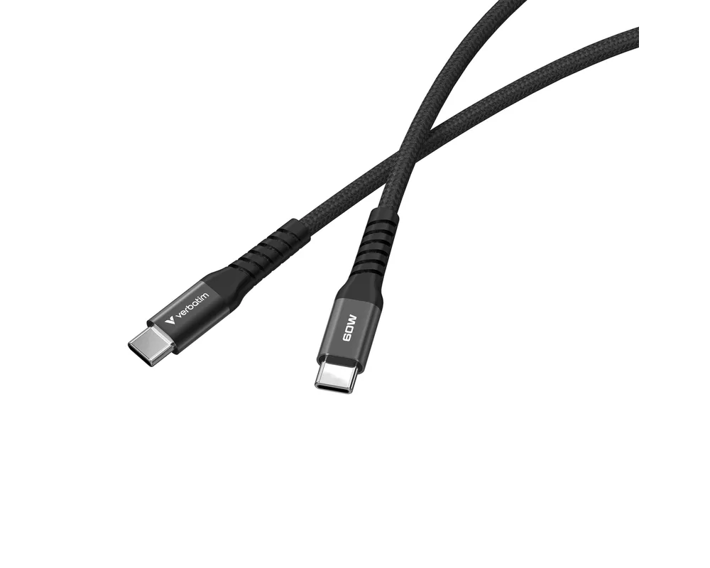 Кабел Verbatim Sync & Charge USB-C to USB-C 60W Magnetic 120 cm - Black 3