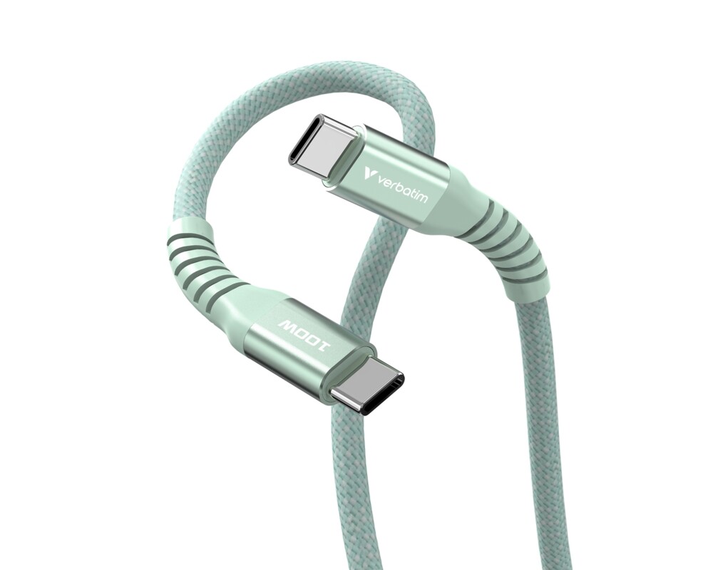 Кабел Verbatim Sync & Charge USB-C to USB-C 100W Magnetic 120 cm - Green 10