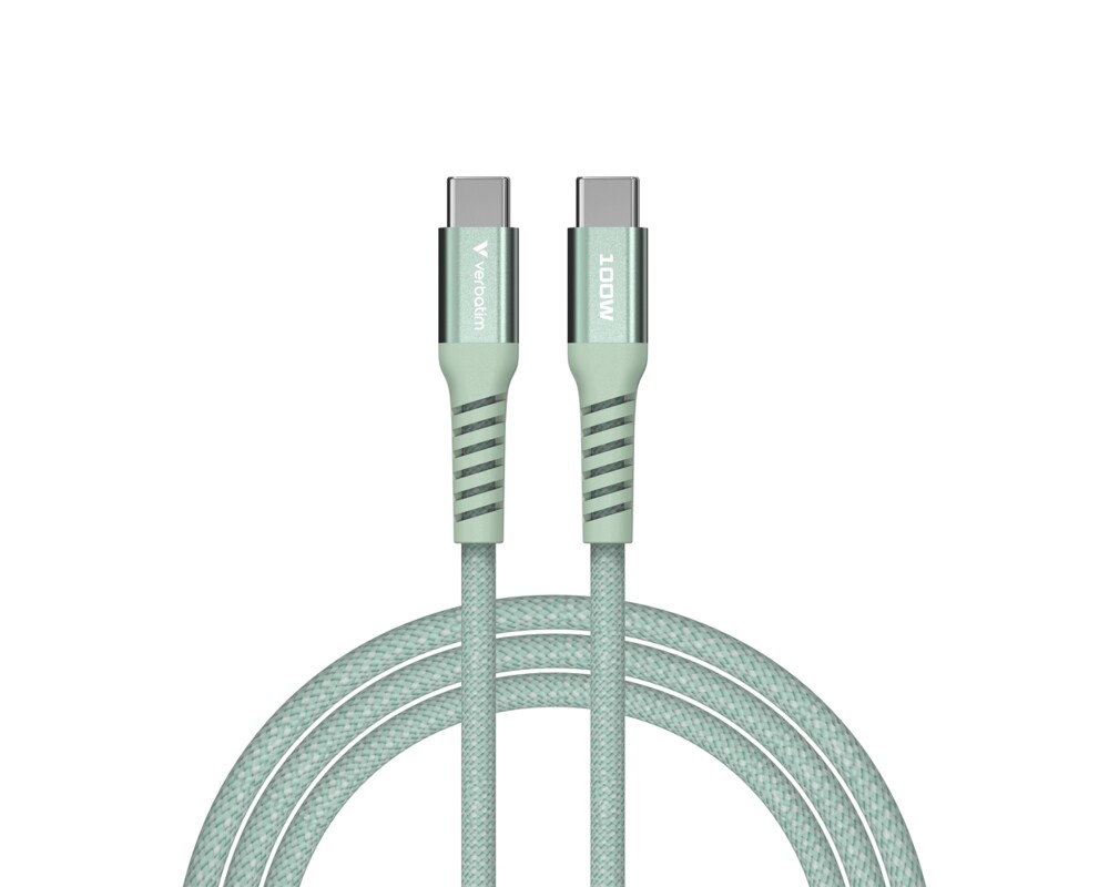 Кабел Verbatim Sync & Charge USB-C to USB-C 100W Magnetic 120 cm - Green 8