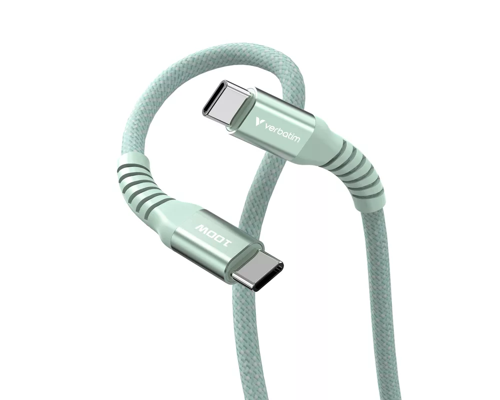 Кабел Verbatim Sync & Charge USB-C to USB-C 100W Magnetic 120 cm - Green 4
