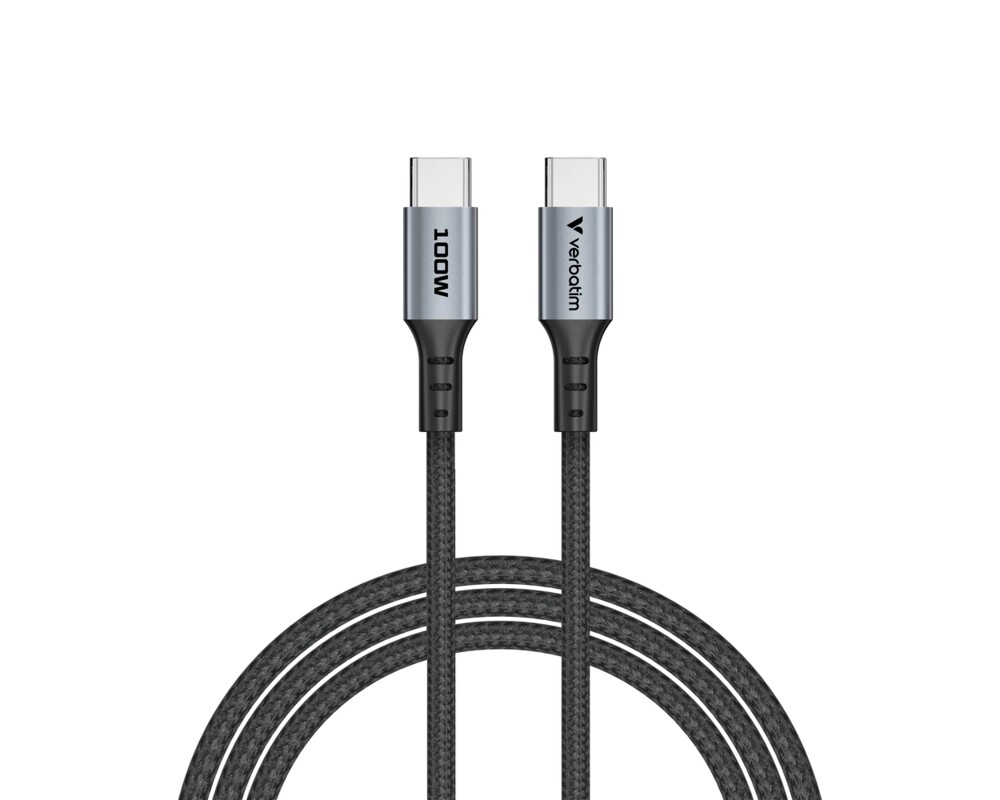 Кабел Verbatim Sync & Charge USB C to USB C 100W 120 cm