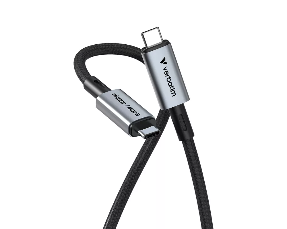Кабел Verbatim Sync & Charge USB-C to USB-C 240W 40 Gbps 120 cm 2