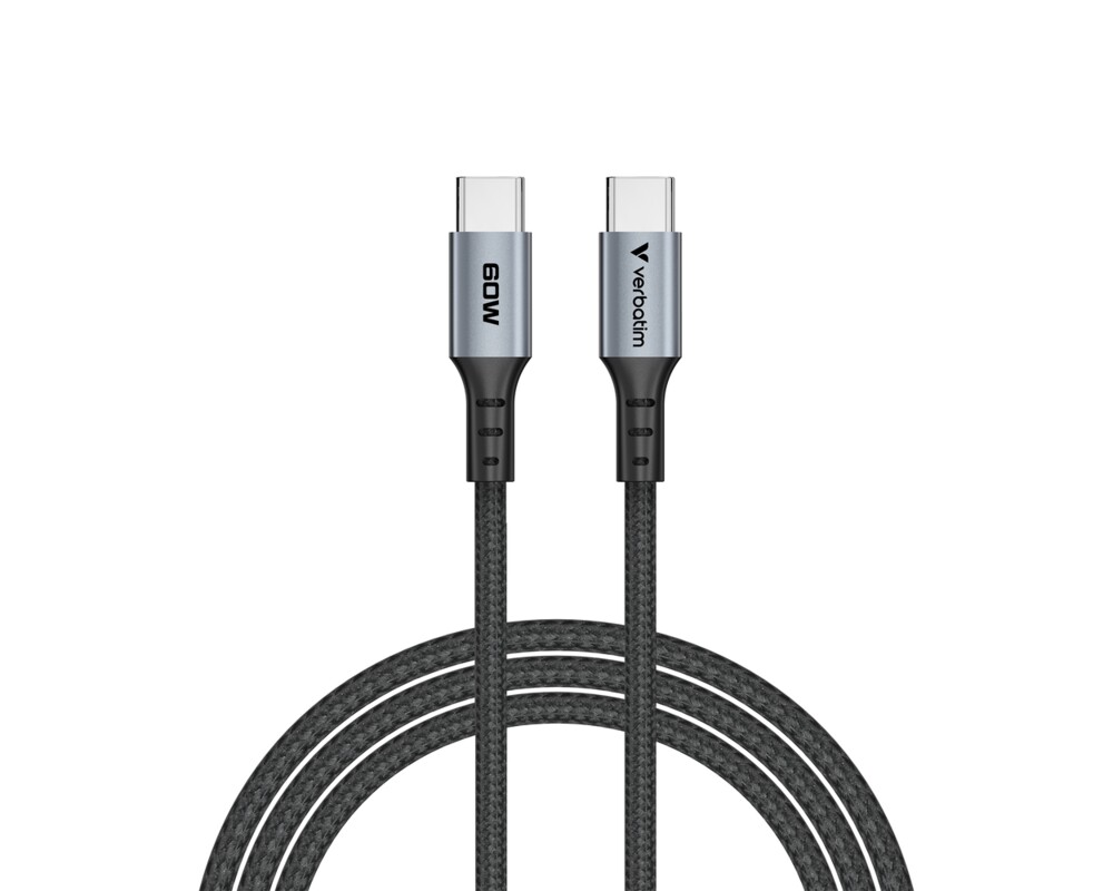 Кабел Verbatim Sync & Charge USB C to USB C 60W 120 cm