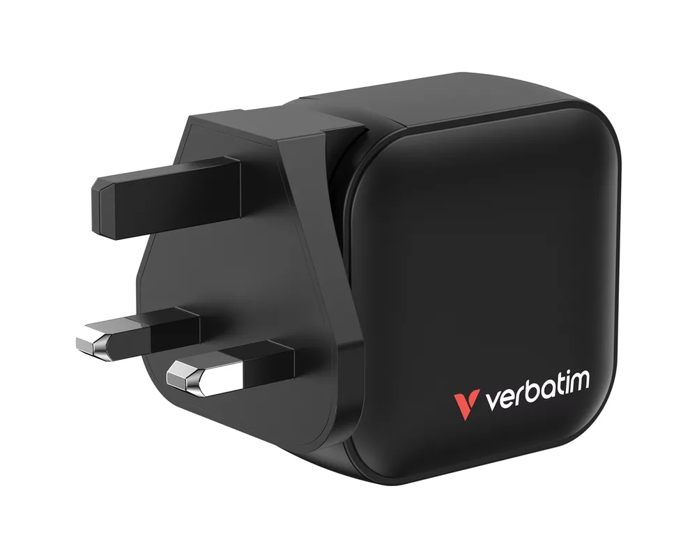Зарядно Verbatim Mini GaN Charger 70W 3 Port US plug with EU and UK adaptors 7