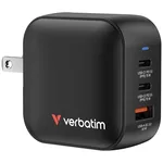 Зарядно Verbatim Mini GaN Charger 70W 3 Port US plug with EU and UK adaptors 9