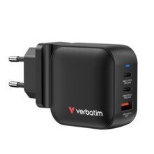  Verbatim Mini GaN Charger 70W 3 Port US plug with EU and UK adaptors 799721 32229 на топ цена - PIC.bg