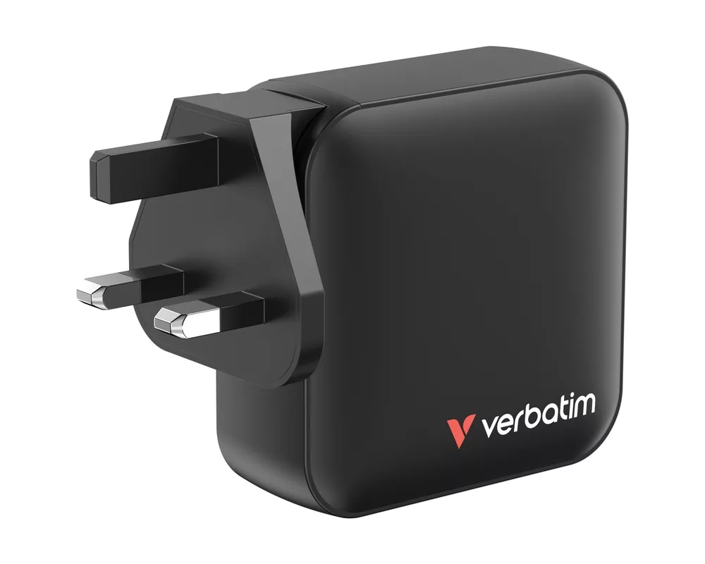 Зарядно Verbatim Mini GaN Charger 165W 4 Port US plug with EU and UK adaptors 4