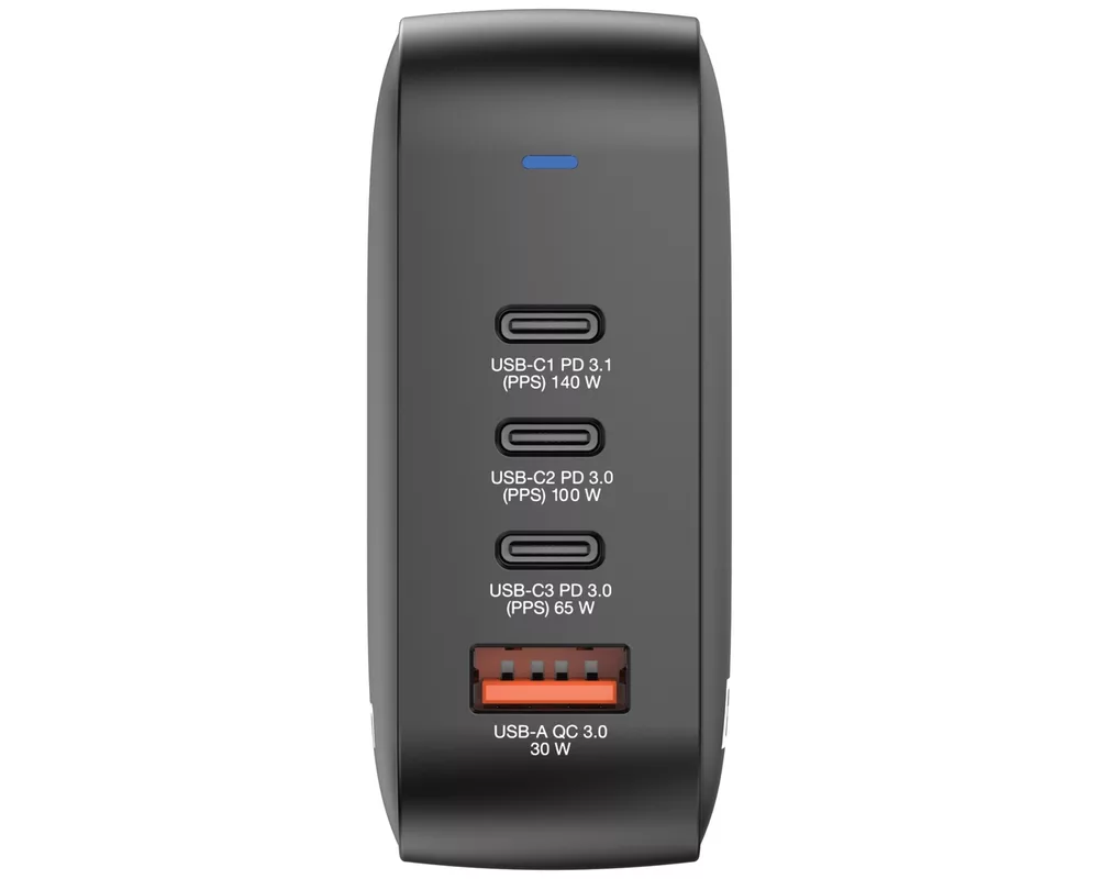 Зарядно Verbatim Mini GaN Charger 165W 4 Port US plug with EU and UK adaptors 2
