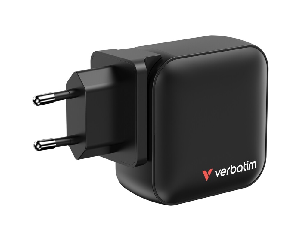 Зарядно Verbatim Mini GaN Charger 100W 4 Port US plug with EU and UK adaptors 11
