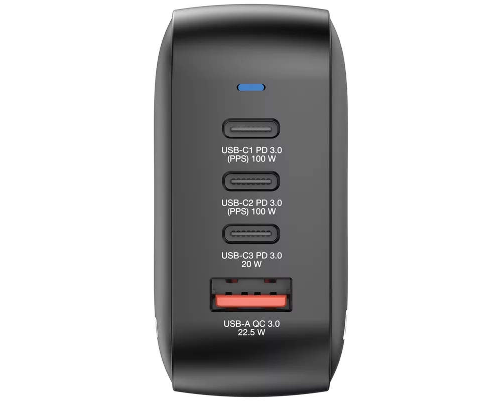 Зарядно Verbatim Mini GaN Charger 100W 4 Port US plug with EU and UK adaptors 2