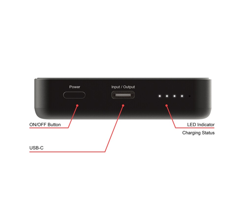 Външна батерия Verbatim Charge 'n' Go Essentials Power Bank Magnetic Wireless 10000mAh Black 4