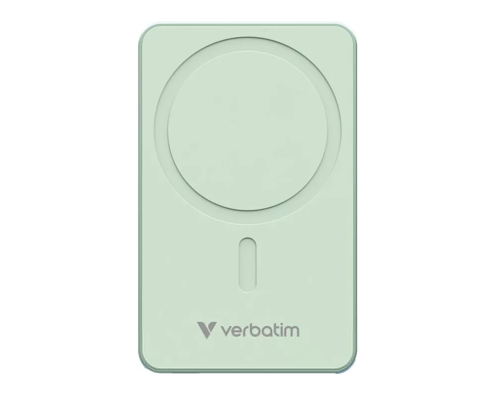 Външна батерия Verbatim Charge 'n' Go Essentials Power Bank Magnetic Wireless 5000mAh Green 2