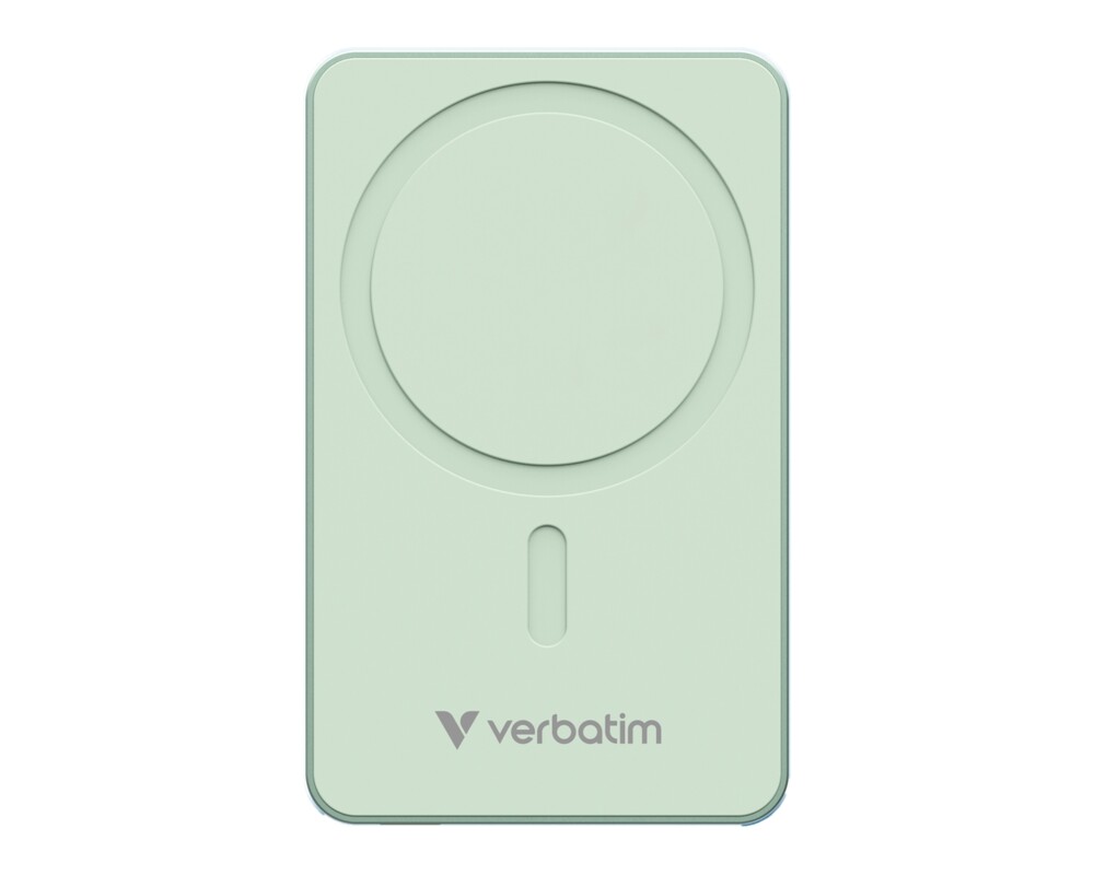 Външна батерия Verbatim Charge 'n' Go Essentials Power Bank Magnetic Wireless 5000mAh Green 2