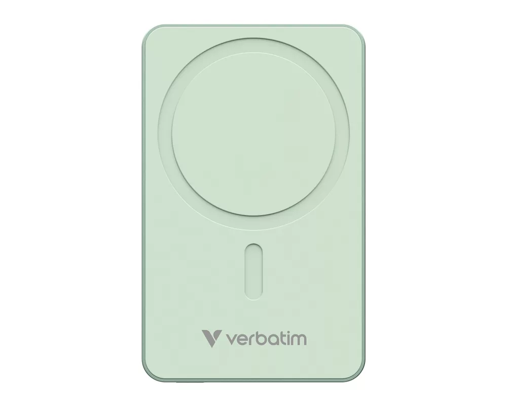 Външна батерия Verbatim Charge 'n' Go Essentials Power Bank Magnetic Wireless 10000mAh Green 2