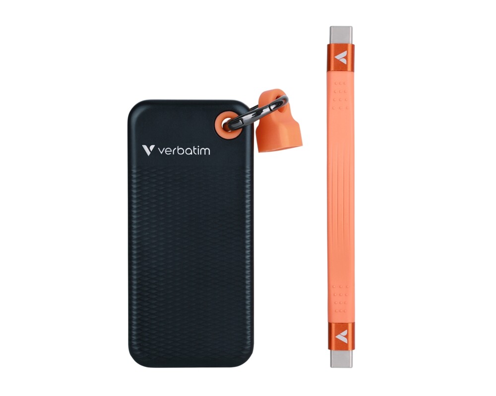 SSD Verbatim Pocket SSD USB 3.2 Gen 2 2TB Black/Orange 2
