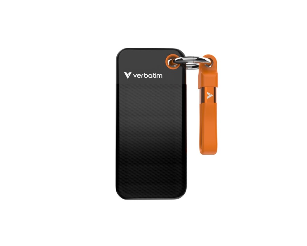 SSD Verbatim Pocket SSD USB 3.2 Gen 2 2TB Black/Orange