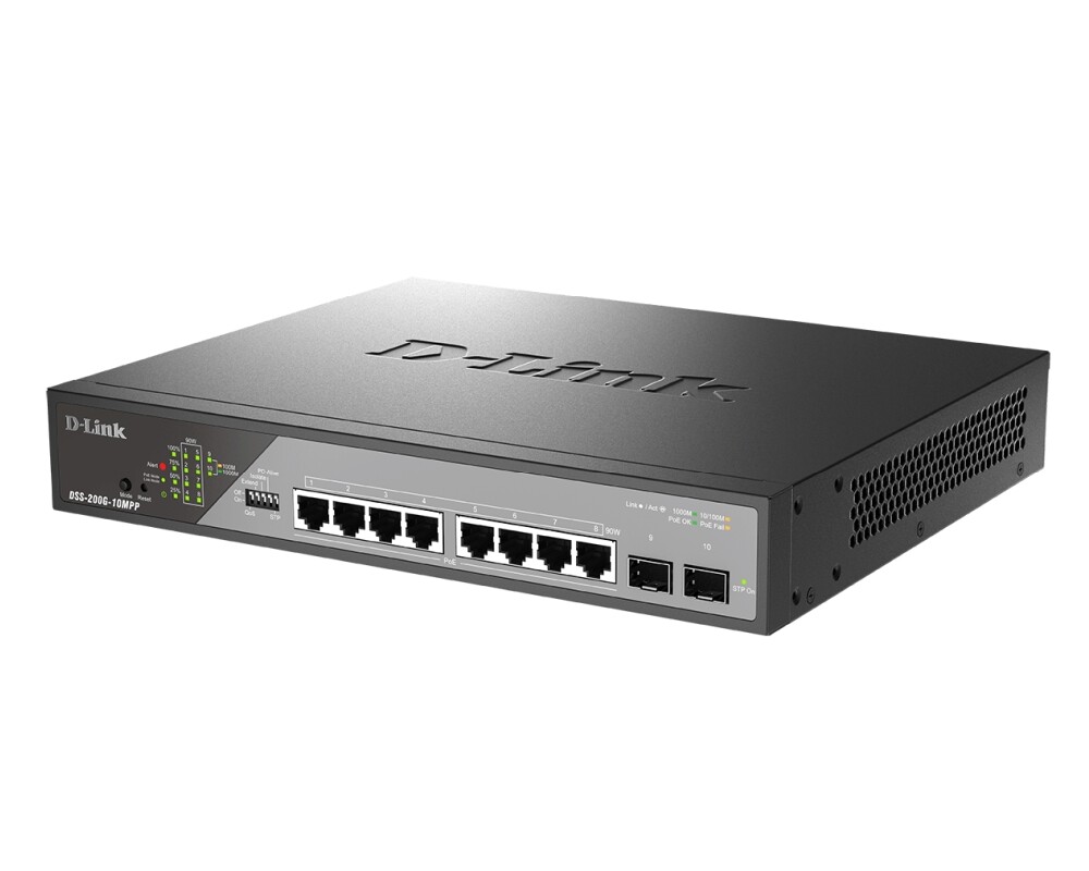 Switch (Комутатор) D-Link 10-Port Gigabit Ethernet PoE++ Surveillance Switch 2
