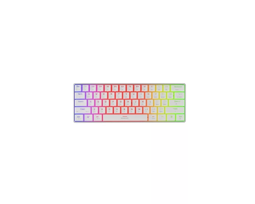 Клавиатура Genesis Mechanical Gaming Keyboard Thor 660 G2 Wireless RGB Backlight WHITE GATERON RED 3