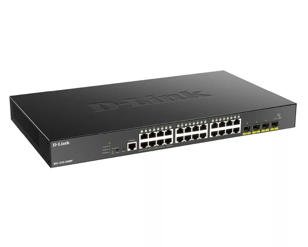 Switch (Комутатор) D-Link 24-port Gigabit PoE Smart Managed Switch with 4x 10G SFP+ ports 2