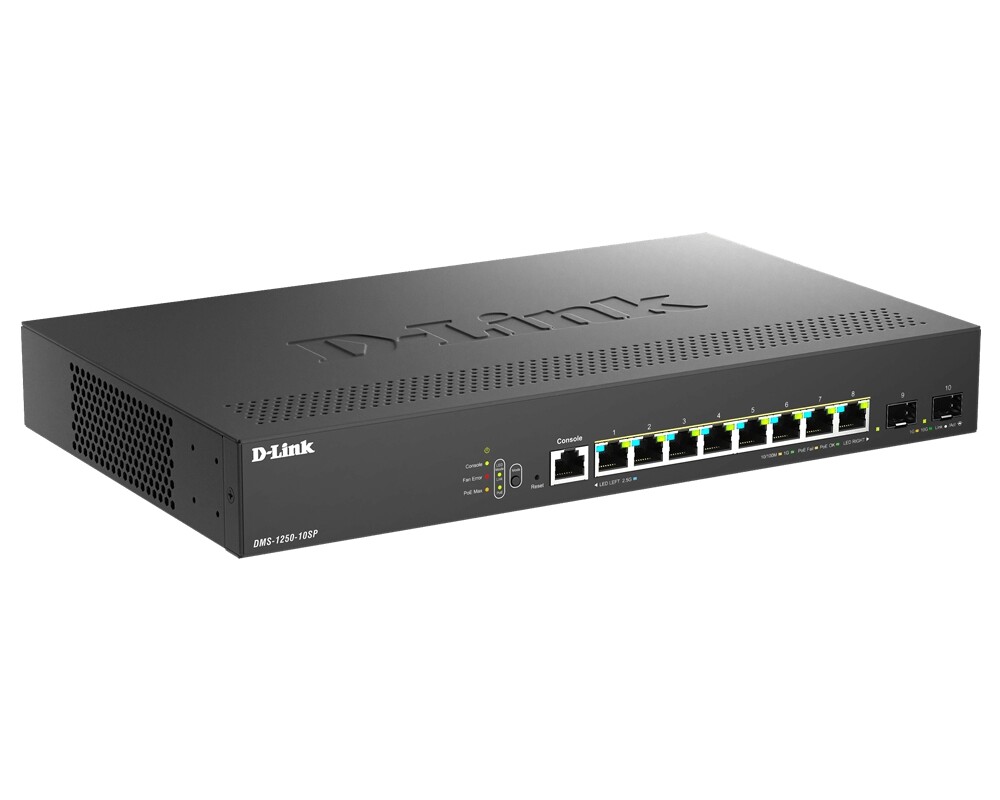 Switch (Комутатор) D-Link 8-Port 2.5G Base-T PoE and 2-port 10G SFP+ Smart Managed Switch 2
