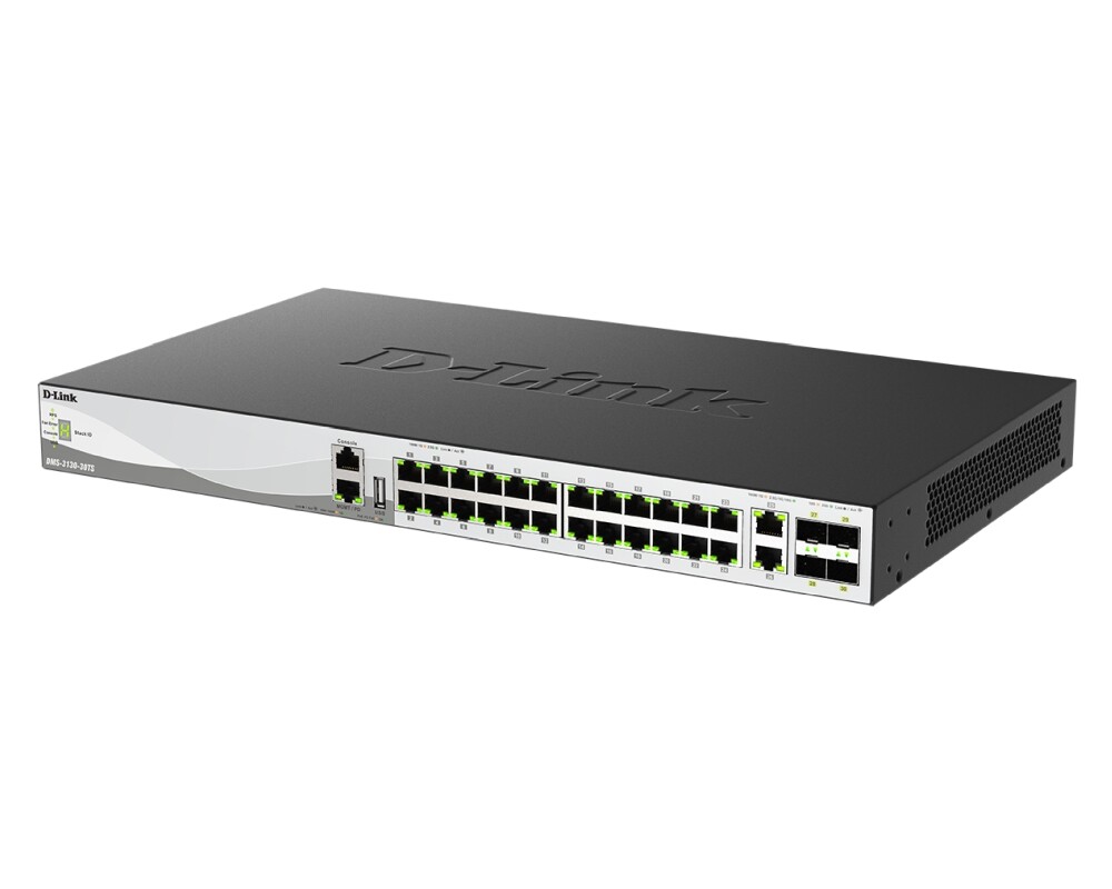 Switch (Комутатор) D-Link 24x100/1000/2500Base-T Layer 3 Stackable Managed Gigabit Switch with 2x10GBASE-T Ports and 4 x 25G SFP28 Ports  2