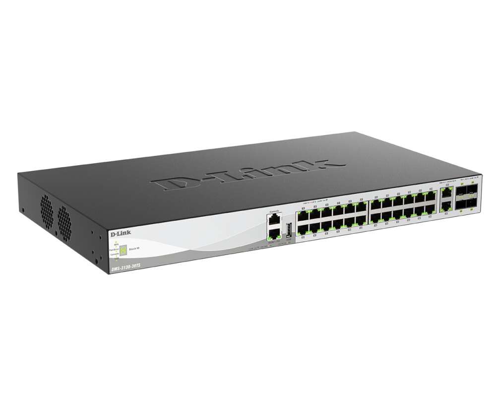 Switch (Комутатор) D-Link 24x100/1000/2500Base-T Layer 3 Stackable Managed Gigabit Switch with 2x10GBASE-T Ports and 4 x 25G SFP28 Ports  3