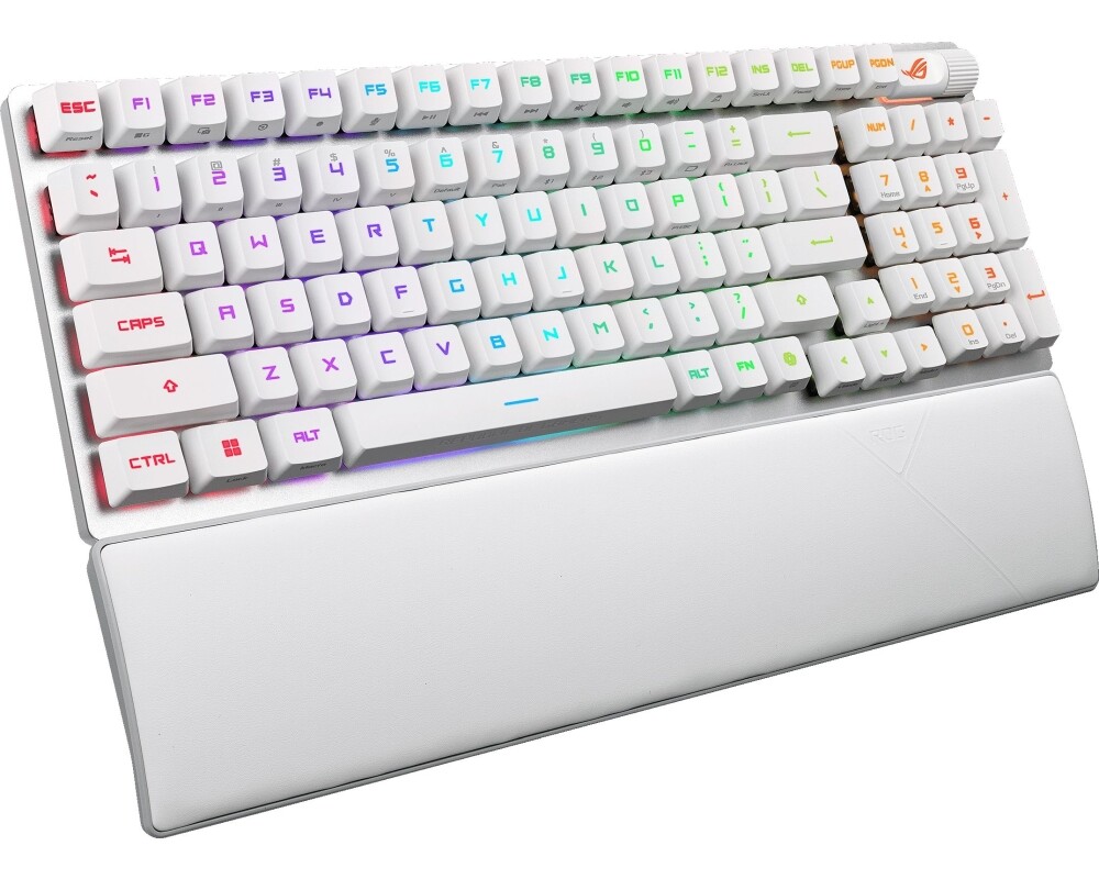 Клавиатура Геймърска безжична Клавиатура ASUS ROG Strix Scope II 96 - Moonlight White 7