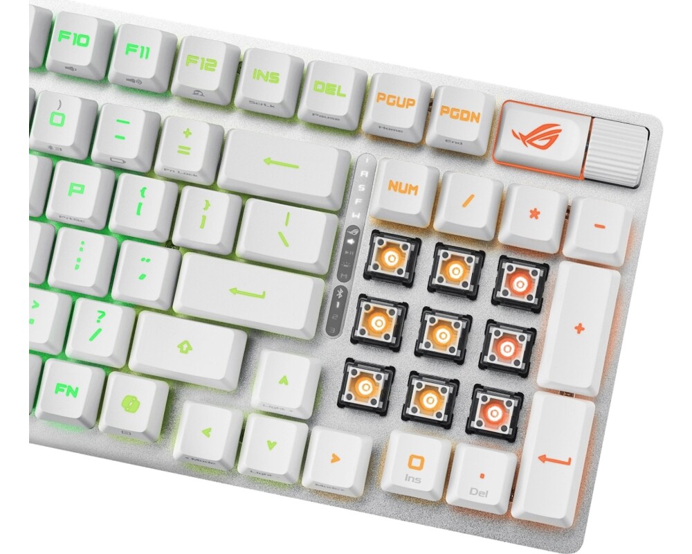 Клавиатура Геймърска безжична Клавиатура ASUS ROG Strix Scope II 96 - Moonlight White 12