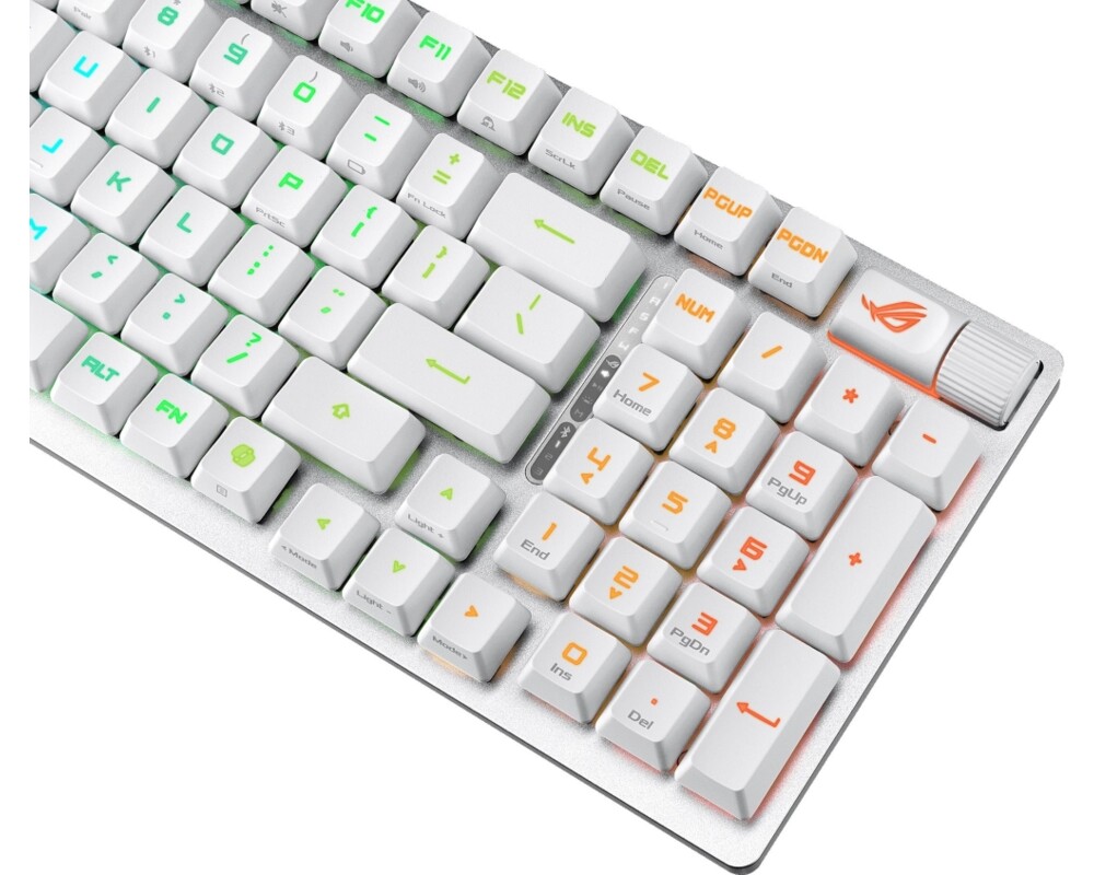 Клавиатура Геймърска безжична Клавиатура ASUS ROG Strix Scope II 96 - Moonlight White 11
