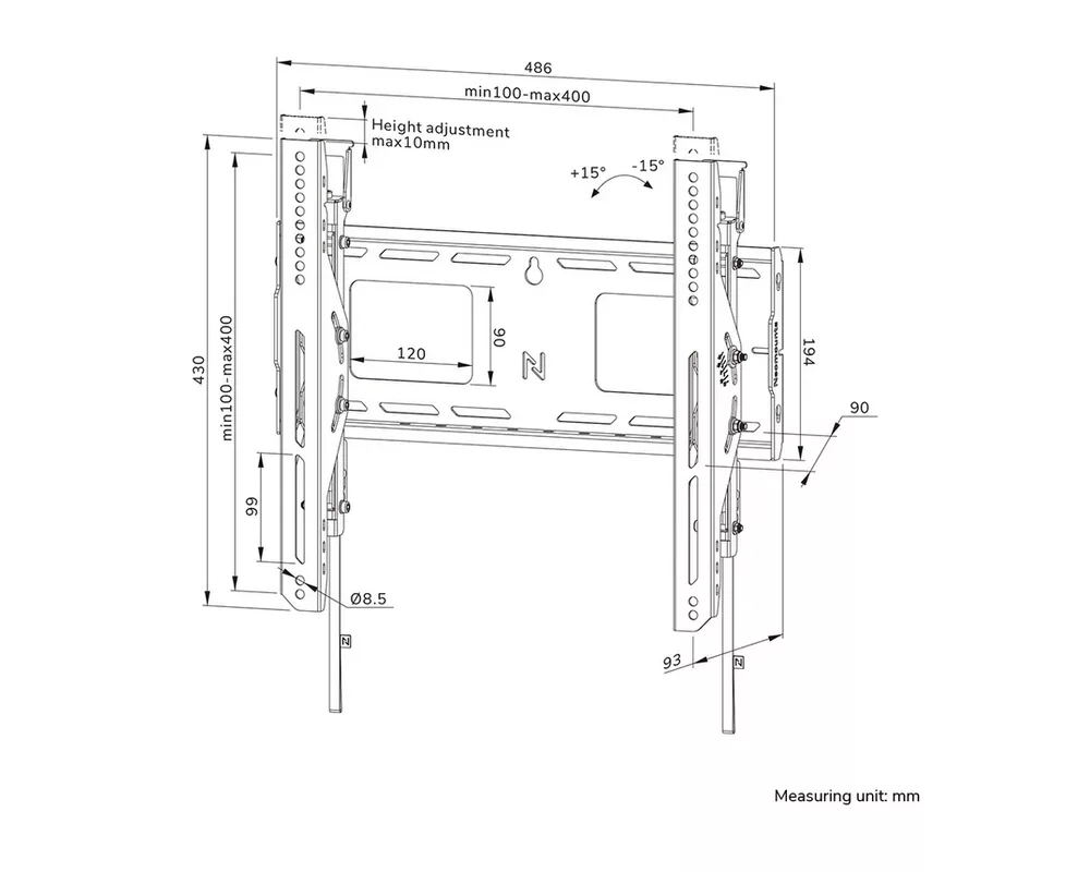 Стойка Neomounts Level-750 Wall Mount (XL 17