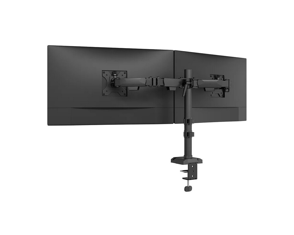 Стойка Neomounts Nero Double Flat Screen Desk Mount (phone holder+Quick-fix clamp/grommet) 4