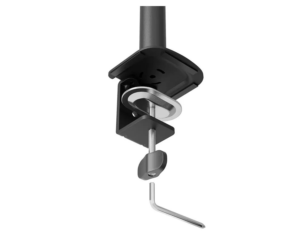 Стойка Neomounts Nero Double Flat Screen Desk Mount (phone holder+Quick-fix clamp/grommet) 5