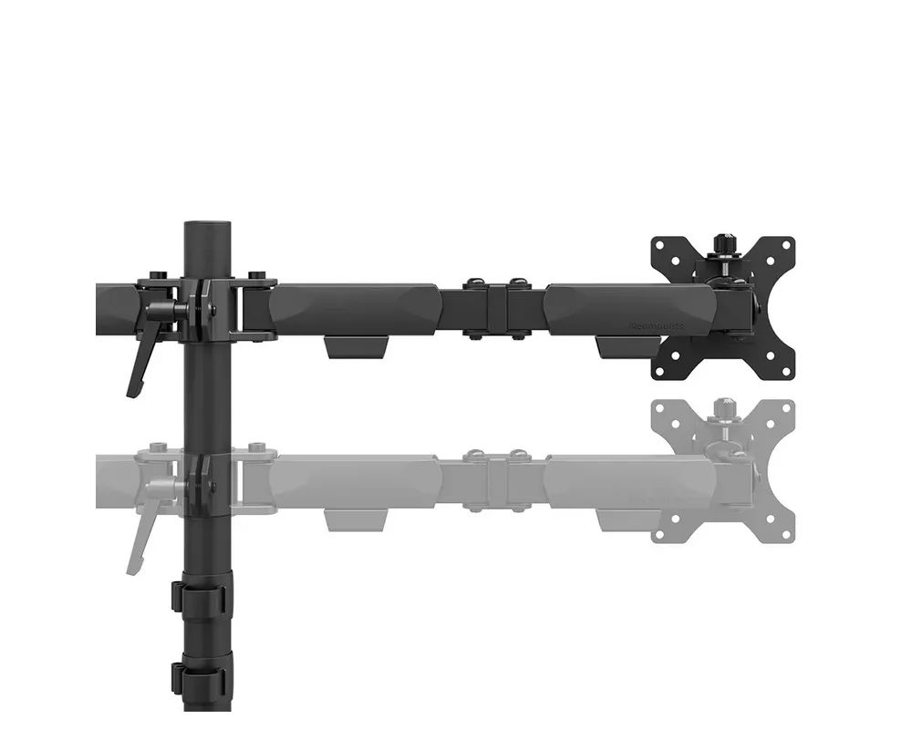 Стойка Neomounts Nero Double Flat Screen Desk Mount (phone holder+Quick-fix clamp/grommet) 8
