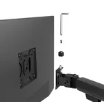 Стойка Neomounts Nero Double Flat Screen Desk Mount (phone holder+Quick-fix clamp/grommet) 11