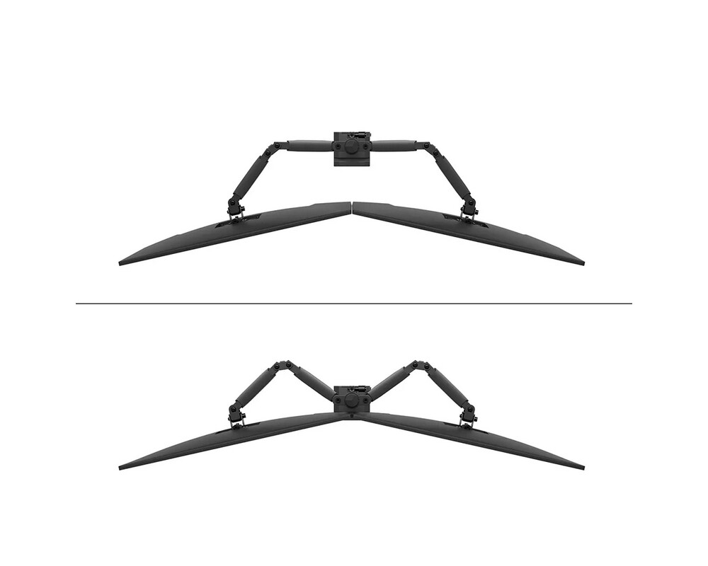 Стойка Neomounts Nero Double Flat Screen Desk Mount (phone holder+Quick-fix clamp/grommet) 9