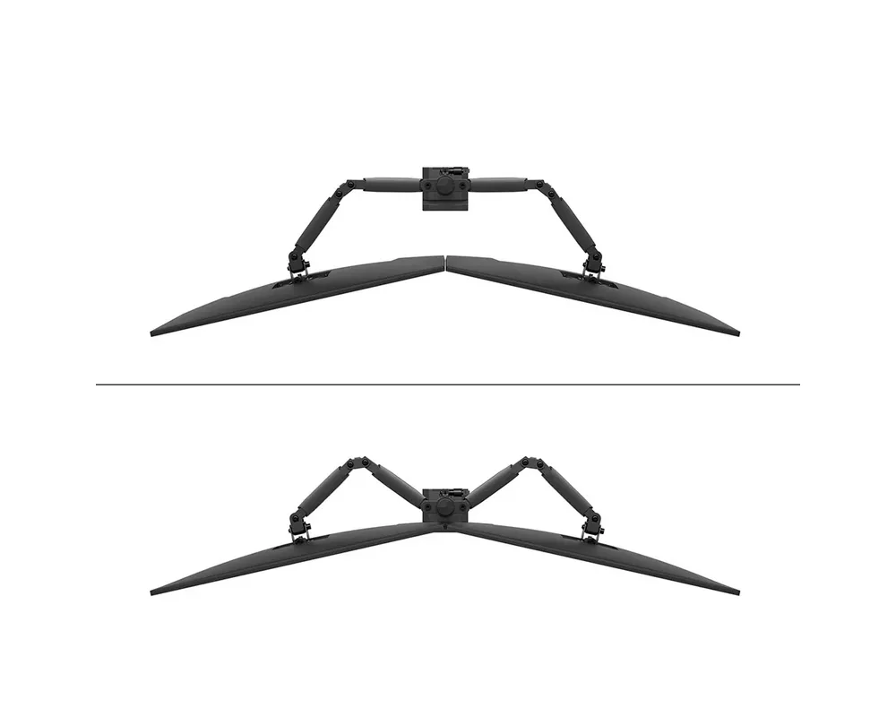 Стойка Neomounts Nero Double Flat Screen Desk Mount (phone holder+Quick-fix clamp/grommet) 9
