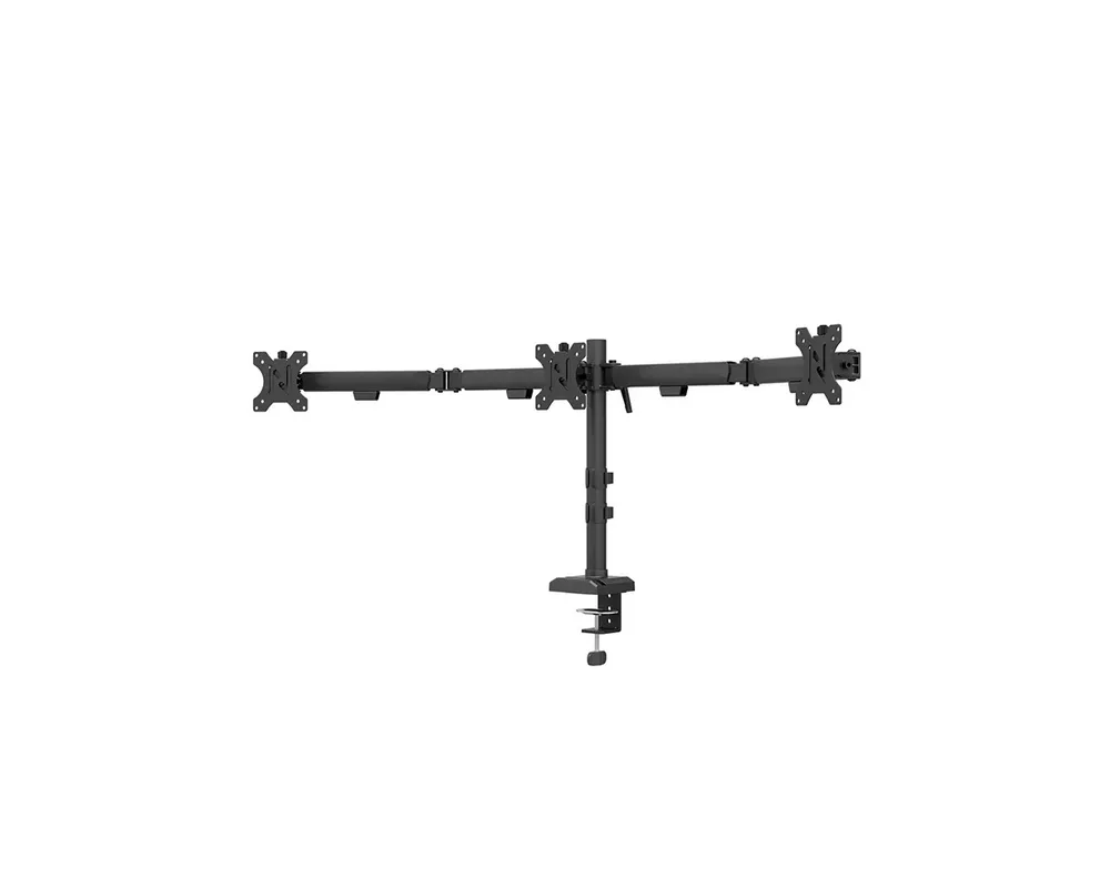 Стойка Neomounts Nero Triple Flat Screen Desk Mount (phone holder+Quick-fix clamp/grommet) 2