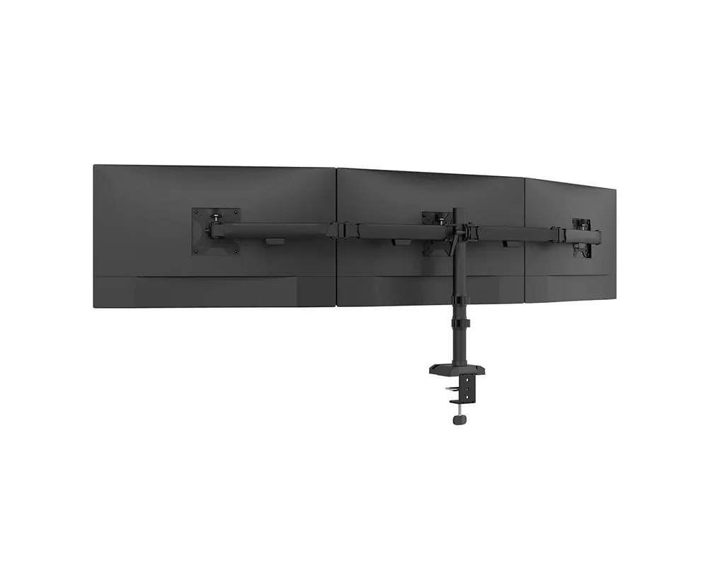 Стойка Neomounts Nero Triple Flat Screen Desk Mount (phone holder+Quick-fix clamp/grommet) 4