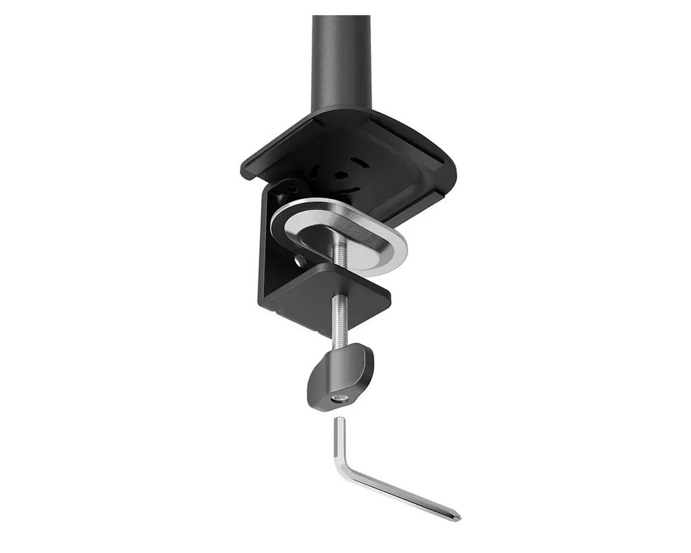 Стойка Neomounts Nero Triple Flat Screen Desk Mount (phone holder+Quick-fix clamp/grommet) 5