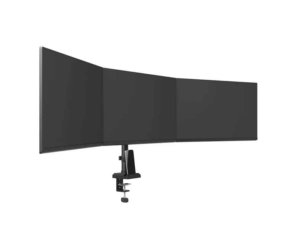 Стойка Neomounts Nero Triple Flat Screen Desk Mount (phone holder+Quick-fix clamp/grommet) 13