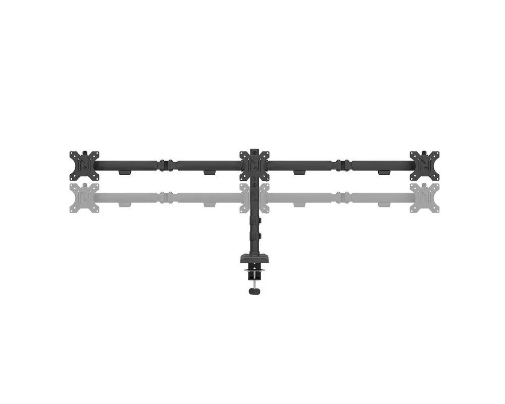 Стойка Neomounts Nero Triple Flat Screen Desk Mount (phone holder+Quick-fix clamp/grommet) 8