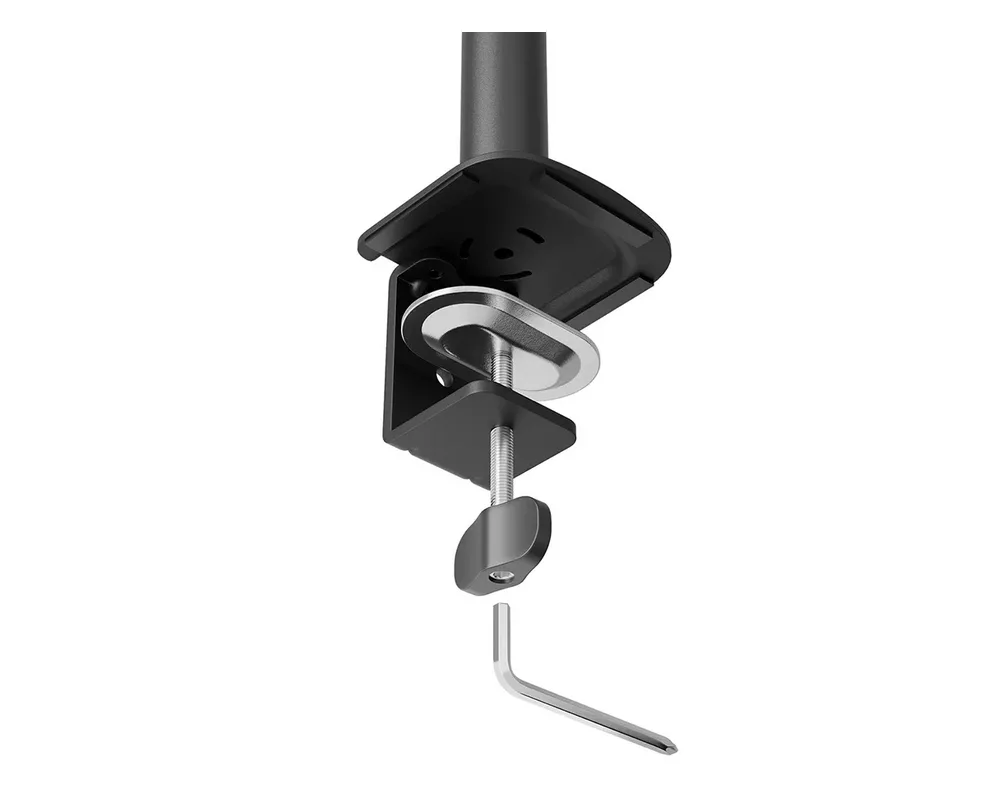 Стойка Neomounts Nero Single Flat Screen Desk Mount (phone holder+Quick-fix clamp/grommet) 5