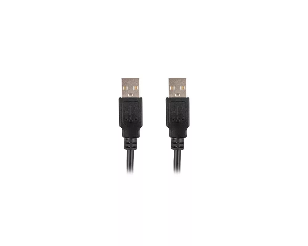 Кабел Lanberg USB-A M/M 2.0 cable 1.8m black 2