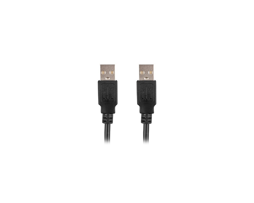 Кабел Lanberg USB-A M/M 2.0 cable 1.8m black 2