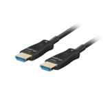 <span>Кабел</span> Lanberg HDMI M/M v2.1 cable 100m optical black aoc <span class='catalog-num-in-name'>CA-HDMI-30FB-1000-BK</span> - 