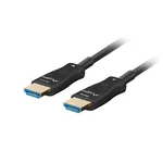 <span>Кабел</span> Lanberg HDMI M/M v2.1 cable 10m optical black aoc <span class='catalog-num-in-name'>CA-HDMI-30FB-0100-BK</span> - 