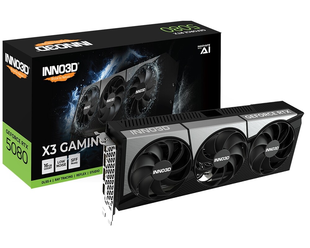 Видеокарта Inno3D GeForce RTX 5080 16GB GDDR7 X3 OC Gaming