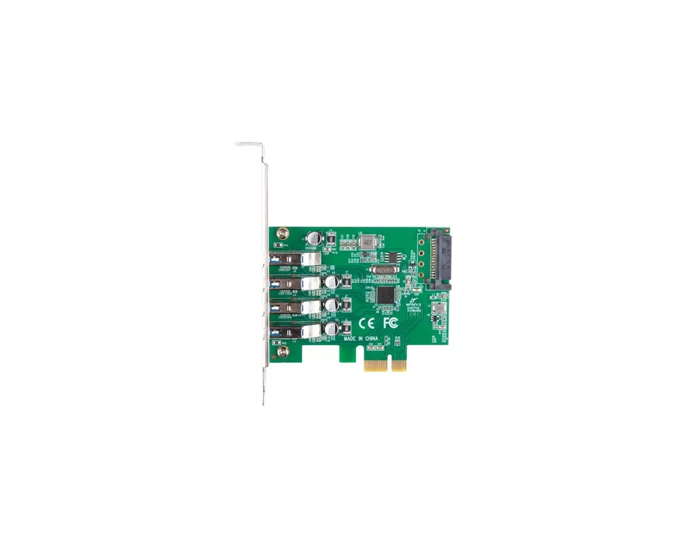 Мрежова карта Lanberg pci express x1 card->4x USB-A 3.1 gen1 low profile 2